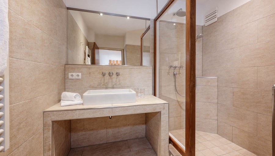 Badezimmer im Hotel Josef